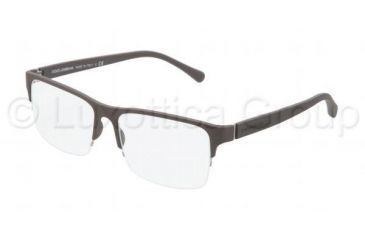 Image of Dolce&amp;Gabbana OVER-MOLDED RUBBER DG1236 Bifocal Prescription Eyeglasses 1181-5416 - Gray Rubber Frame, Demo Lens Lenses
