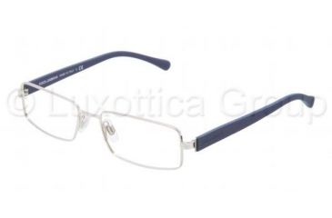 Image of Dolce&amp;Gabbana OVER-MOLDED RUBBER DG1237 Progressive Prescription Eyeglasses 1187-5216 - Silver Frame