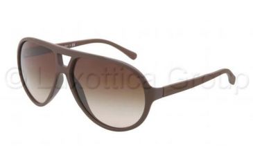 Image of Dolce&amp;Gabbana OVER-MOLDED RUBBER DG6076 Progressive Prescription Sunglasses DG6076-265213-6112 - Lens Diameter 61 mm, Frame Color Brown Rubber
