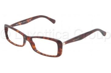 Image of Dolce&amp;Gabbana Sensual&amp;Feminine DG3139 Single Vision Prescription Eyeglasses 2587-5416 - Havana Frame