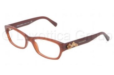 Image of Dolce&amp;Gabbana SICILIAN BAROQUE DG3150 Progressive Prescription Eyeglasses 2682-5217 - Opal Caramel Frame, Demo Lens Lenses