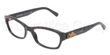 Image of Dolce&amp;Gabbana SICILIAN BAROQUE DG3150 Progressive Prescription Eyeglasses 501-5217 - Black Frame