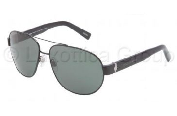 Image of Dolce&amp;Gabbana SICILIAN HINGE DG2117 Sunglasses 01/9A-6113 - Black Frame, Green Lenses
