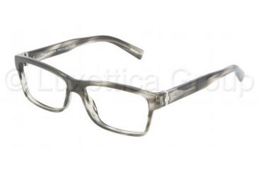 Image of Dolce&amp;Gabbana SICILIAN HINGE DG3129 Progressive Prescription Eyeglasses 2596-5315 - Striped Gray Demo Lens Frame