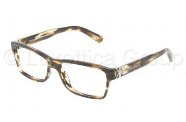 Image of Dolce&amp;Gabbana SICILIAN HINGE DG3129 Progressive Prescription Eyeglasses 2597-5315 - Striped Brown Frame