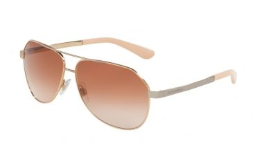 Image of Dolce&amp;Gabbana SICILIAN TASTE DG2144 Single Vision Prescription Sunglasses DG2144-129313-61 - Lens Diameter 61 mm, Frame Color Pink Gold