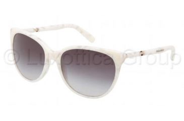 Image of Dolce&amp;Gabbana SICILY DG4156 Sunglasses 19678G-5617 - White Marble Frame, Gray Gradient Lenses