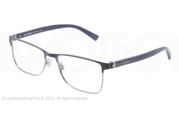 Image of Dolce&amp;Gabbana SMALL SICILIAN HINGE DG1248 Progressive Prescription Eyeglasses 1158-53 - Matte Blue/gunmetal Frame