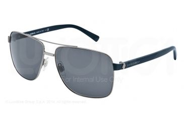 Image of Dolce&amp;Gabbana SMALL SICILIAN HINGE DG2131 Sunglasses 04/87-57 - Gunmetal Frame, Gray Lenses