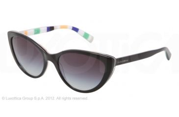 Image of Dolce&amp;Gabbana STRIPES SPECIAL PROJECT DG4181P Single Vision Prescription Sunglasses DG4181P-27178G-56 - Lens Diameter 56 mm, Lens Diameter 56 mm, Frame Color Top Black On Stripes