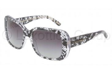 Image of Dolce&amp;Gabbana Bifocal Sunglasses DG4101 with Lined Bi-Focal Rx Prescription Lenses DG4101-19018G-5419 - Lens Diameter: 54 mm, Frame Color: Black Lace