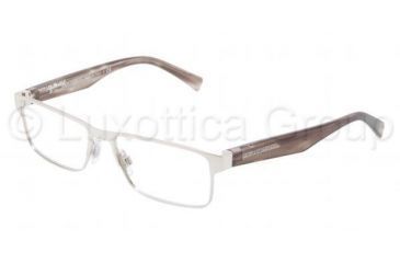 Image of Dolce&amp;Gabbana TAILORING DG1232 Single Vision Prescription Eyeglasses 05-5216 - Silver Frame