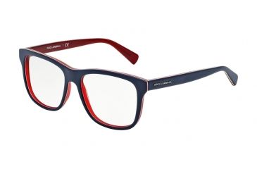 Image of Dolce&amp;Gabbana URBAN DG3206 Progressive Prescription Eyeglasses 1872-52 - Top Blue On Matte Red Frame