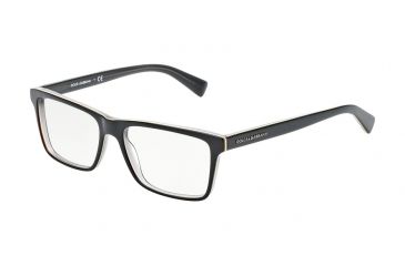 Image of Dolce&Gabbana URBAN DG3207 Eyeglass Frames 1871-53 - Top Black On Grey Frame