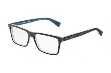 Image of Dolce&Gabbana URBAN DG3207 Eyeglass Frames 2867-53 - Top Havana On Matte Petroleum Frame