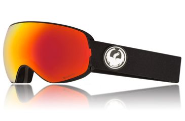 Image of Dragon X2s Goggles, Black/LumaLens Red Ion, with Bonus LumaLens Rose, One Size 307867230332