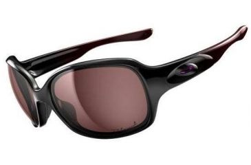 Image of Oakley Drizzle Asian Fit Polished Black /Rose Met Frame w/ Grey Polarized Lenses Sunglasses OO9186-06