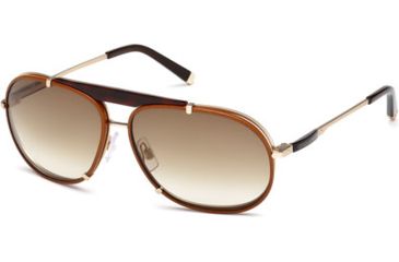 Image of DSquared DQ0074 Sunglasses - Shiny Light Brown Frame Color, Gradient Brown Lens Color