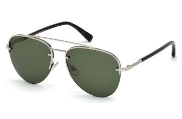 Image of DSquared DQ0143 Sunglasses - Shiny Palladium Frame Color, Green Lens Color