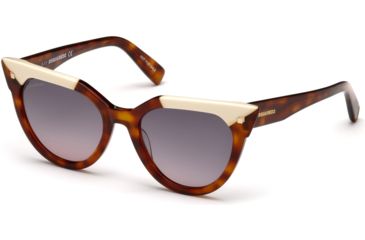 Image of DSquared DQ0277 Sunglasses - Blonde Havana Frame Color, Gradient Smoke Lens Color
