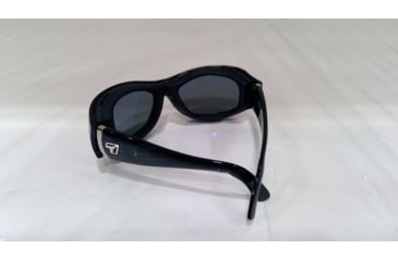 Image of EDEMO 7 Eye Air Shield Sunglasses Briza, Sharp View Clear PC Lens, Glossy Black Frame, S-M, Women 310540, EDEMO1