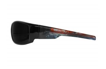 Image of Edge Eyewear Caraz Patriot 1 Sunglasses, Black &amp; American Flag Frame, Smoke Lenses, HZ116-P1