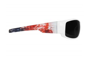 Image of Edge Eyewear Caraz Patriot 2 Sunglasses, White &amp; American Flag Frame, Smoke Lenses, HZ146-P2