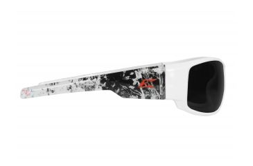 Image of Edge Eyewear Caraz Vigilante 2 Sunglasses, White &amp; Gray Shattered Glass Frame, Smoke Lenses, HZ146-V2