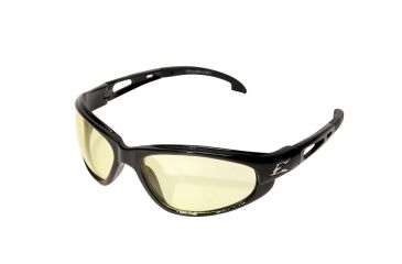 Image of Edge Eyewear Dakura Sunglasses, Black Frame, Yellow Vapor Shield Lenses, SW112VS