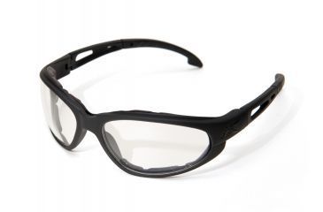 Image of Edge Eyewear Falcon Sunglasses, Soft-Touch Matte Black Frame / Clear Vapor Shield , GSF611