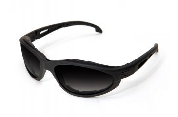 Image of Edge Eyewear Falcon Sunglasses, Soft-Touch Matte Black Frame / Polarized Gradient , GTSFG716