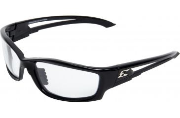 Image of Edge Eyewear Kazbek Safety Glasses Black Frame Clear Lens Asian Fit Sk111 Aft