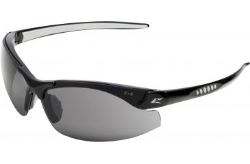 Image of Edge Eyewear Zorge Safety Glasses Black Frame Smoke Lens Dz116