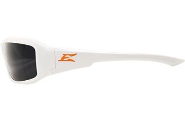 Image of Edge Safety Brazeau Torque with Orange E Logo, Polarized Smoke Lens, White Frame, TXB246-E2