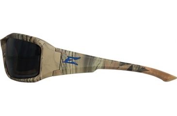 Image of Edge Safety Brazeau with Blue E Logo, Smoke Lens, Camouflage Frame, XB116CF-E4