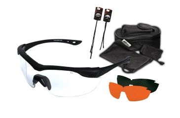 Image of Edge Tactical Overlord 3-Lens Kit, Black Frame, Clear, Tiger's Eye, G-15 Lens, HO3K-1