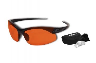 Image of Edge Tactical Sharp Edge Thin Temple 2-Lens Kit , Black Frame, Clear, Tiger's Eye Lens, SSE2K-1TT