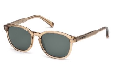 Image of Ermenegildo Zegna EZ0005 Sunglasses - Shiny Light Brown Frame Color, Green Lens Color