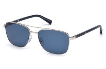 Image of Ermenegildo Zegna EZ0014 Sunglasses - Shiny Palladium Frame Color, Blue Lens Color