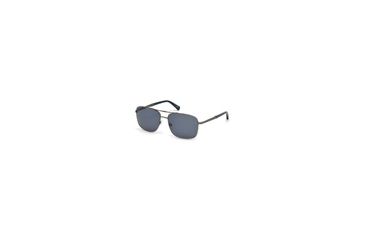 Image of Ermenegildo Zegna EZ0021 Sunglasses - Matte Gunmetal Frame Color, Blue Lens Color