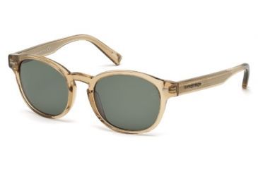 Image of Ermenegildo Zegna EZ0029 Sunglasses - Shiny Light Brown Frame Color