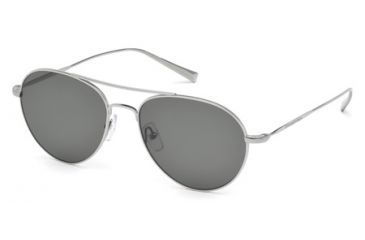 Image of Ermenegildo Zegna EZ0033 Sunglasses - Shiny Light Ruthenium Frame Color, Smoke Lens Color