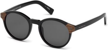 Image of Ermenegildo Zegna EZ0081 Sunglasses - Shiny Black Frame Color