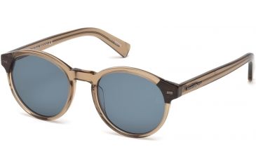 Image of Ermenegildo Zegna EZ0081 Sunglasses - Shiny Light Brown Frame Color