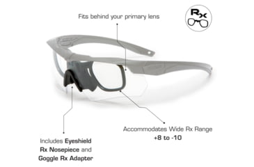 Image of ESS Crossbow 2X Eyeshields Shooting Safety Glasses, Coyote Brown Frame 740-0463