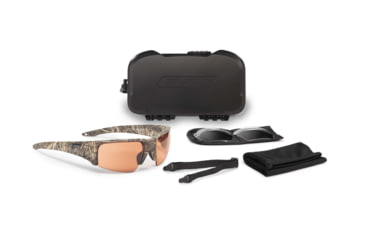 Image of ESS Crowbar RealTree MAX7 Sunglasses, Camo Frame, Gray/Clear/Mirrored Copper Lenses, EE9019-19