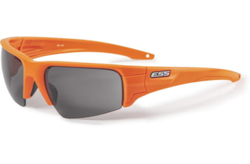 Image of ESS Crowbar Tactical Sunglasses, Hi-Vis Orange Frame, Clear/Smoke Lens, Silver Logo, EE9019-18