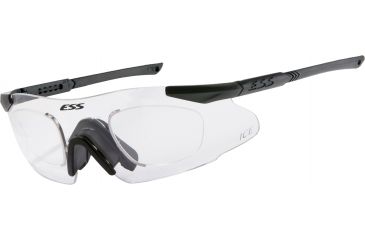 Image of ESS P-2B Prescription Lens Carrier, Clear Plastic Frame in ICE Safety Goggles (goggles not included)