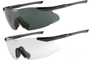 Image of ESS ICE 2.4 Interchangeable Component Eyeshield Safety Glasses 2-Lens Kit - 6in. temples 740-0003