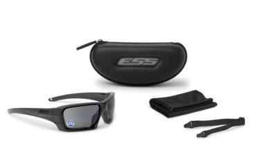 Image of ESS Rollbar Ballistic Sunglasses, Matte Black Frame, Mirrored Gray Lens, Polarized, Medium / Large Fit, EE9018-13